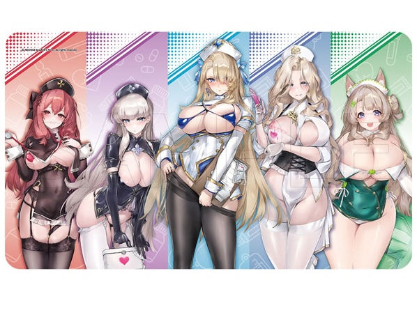 Brown Dust 2 “Liberta, Blade, Wilhelmina, Darian, Tyr: Nurse Ver.” Rubber Desk Mat HobbyJAPAN