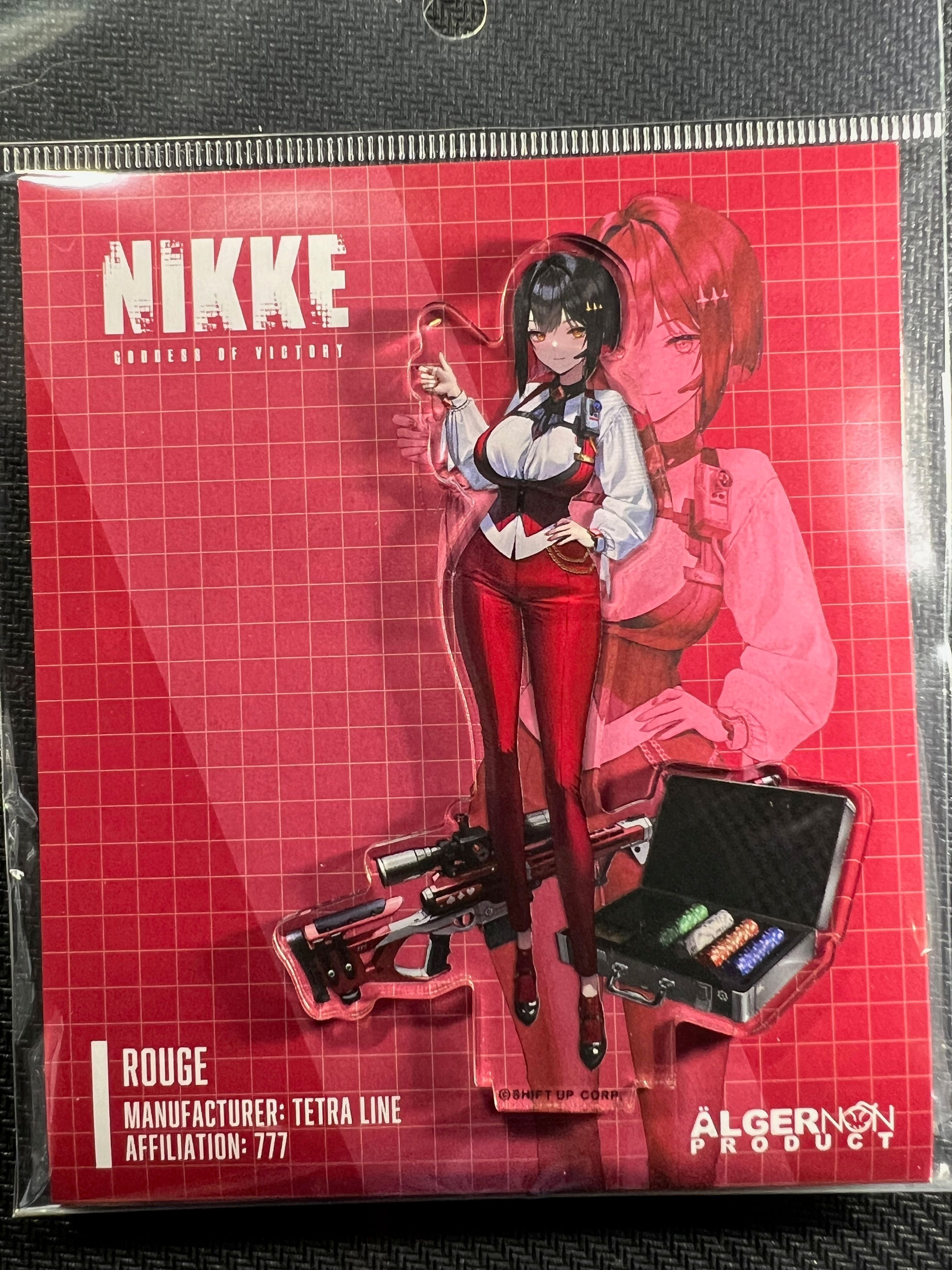 Nikke “Rouge” Acrylic Stand Algernon Stands ~4.25 Inches