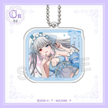 Date A Bullet “White Queen B” C-04 Acrylic Keychain Kuji Kore Midnight Sweet Bunny Style ~2.3x2.3 Inches